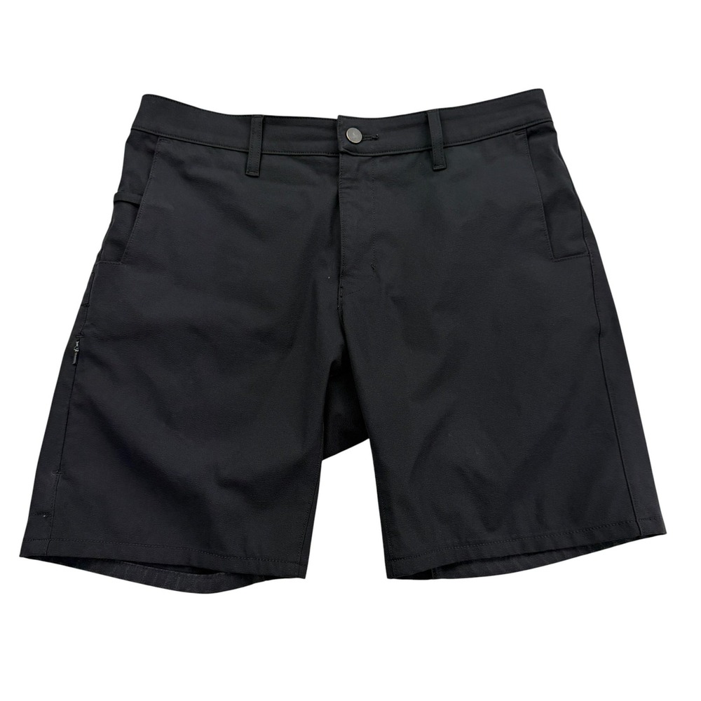 Mission Workshop Shorts Mens 34 Black Chino Microfiber Stretch Pockets 10 Inseam